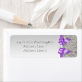 Imitate Silver Sequins Lavendel Bow und Diamond (Insitu)