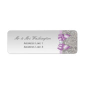 Imitate Silver Sequins Lilac Bow und Diamond (Vorne)