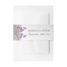 Imitate Silver Sequins Lilac Bow Wedding