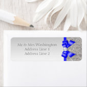 Imitate Silver Sequins Royal Blue Bow und Diamond (Insitu)
