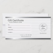 Imitate Silver Snowflakes Geschenkgutschein (Rückseite)