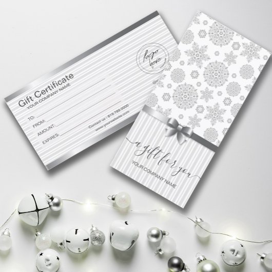 Imitate Silver Snowflakes Geschenkgutschein
