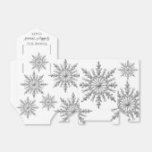 Imitate Silver Snowflakes Winterhochzeit Geschenkschachtel (Ungefaltet)