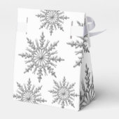 Imitate Silver Snowflakes Winterhochzeit Geschenkschachtel (Rückseite)