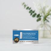 Imitate Silver Stripes Roller Pinselpinsel Visitenkarte (Stehend Vorderseite)