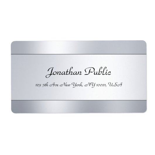 Imitate Silver Template Modernes, handgeschriebene (Vorne)