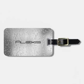 Imitate Silver Textured Metal 015 Gepäckanhänger