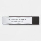 Imitate Silver Trendy benutzerdefinierbare Einfach Türschild (Vorderseite )