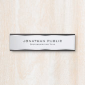 Imitate Silver Trendy benutzerdefinierbare Einfach Türschild (Vorderseite )