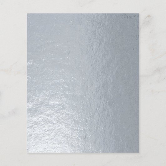 Imitate Silver Wedding Platzkarte (Rückseite)