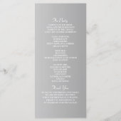 Imitate Silver Wedding Programm (Rückseite)