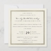 IMITATE SILVER WHITE DAMASK CLASSIC WORKSHOP EREIG EINLADUNG (Vorderseite)