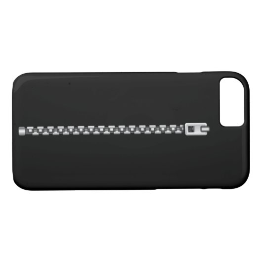 Imitate Silver Zipper Case-Mate iPhone Hülle (Rückseite (Horizontal))