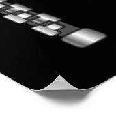 Imitate Silver Zipper Poster (Ecke)