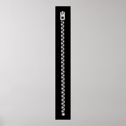Imitate Silver Zipper Poster (Vorne)