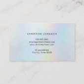 Imitate simuliert irisierende Pastellfarben Visitenkarte (Rückseite)