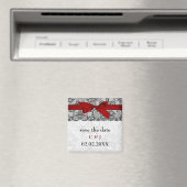 Imitate sind rot und farbig, Save the Date schwarz Magnet (In Situ (Geschirrspüler))