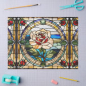 Imitate Single-Rose aus festem Glas Seidenpapier (Basteln)