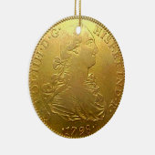 Imitate Spanisches Gold Doubloon Weihnachtsschmuck (Rechts)