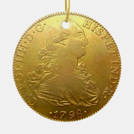 Imitate Spanisches Gold Doubloon Weihnachtsschmuck