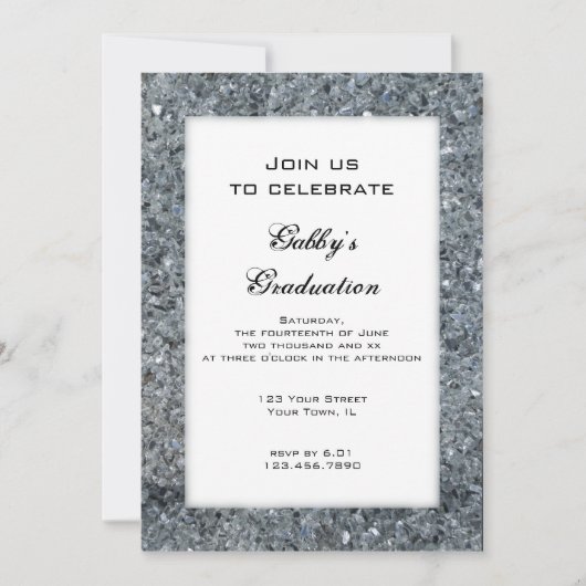 Imitate Sparkle Graduation Party Einladung (Vorderseite)