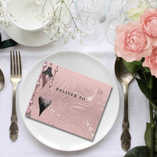 Imitate Sparkle Shimmer Pink Silver QR Code Weihna All In One Einladung