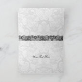 Imitate Spitze und Band rot, schwarz Hochzeit Dank Dankeskarte (Innenseite)