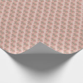 Imitate Spitzen und Rose Vintag Land Rosa Geschenkpapier (Ecke)