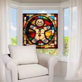 Imitate Stainglas Gingerbread Mann Grosses Fensteraufkleber