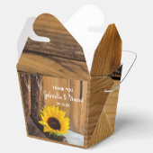 Imitate Stall Holz Land Sonnenblumen Western Hochz Geschenkschachtel (Geöffnet)