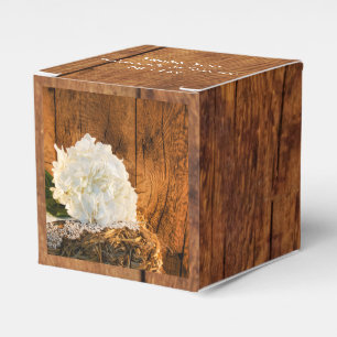Imitate Stallholz, weißes Hydrangea-Stallholz Hoch Geschenkschachtel