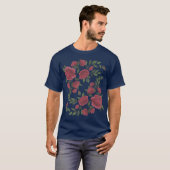 Imitate Stickereien der Rose Stitching Patch Style T-Shirt (Vorne ganz)