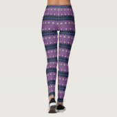 Imitate stickten hässlich Lila WeihnachtsLeggings Leggings (Rückseite)