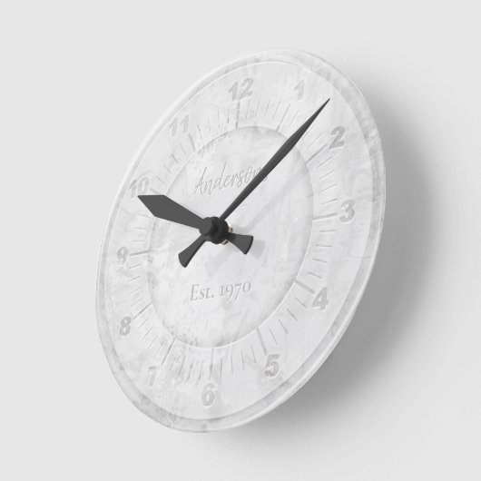 Imitate Stone Marble Custom Runde Wanduhr (Winkel)