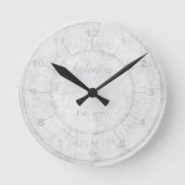 Imitate Stone Marble Custom Runde Wanduhr (Vorderseite)