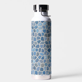 Imitate Stone Mosaik in Blue Water Flasche