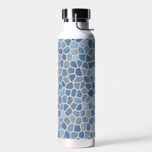 Imitate Stone Mosaik in Blue Water Flasche