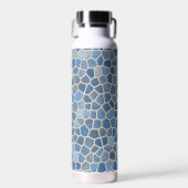 Imitate Stone Mosaik in Blue Water Flasche (Vorne)