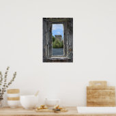 Imitate Stone Window Rahmen a Scottish Castle Poster (Küche)