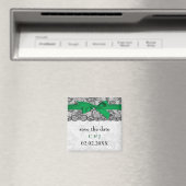 Imitate streichen Band smaraggrün Save the Date Magnet (In Situ (Geschirrspüler))