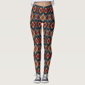 Imitate Strick Aztekenkachelmuster Leggings (Vorderseite)