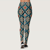 Imitate Strick Aztekenkachelmuster Leggings (Rückseite)