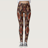 Imitate Strick Aztekenkachelmuster Leggings (Vorderseite)