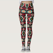 Imitate Strick Aztekenkachelmuster Leggings (Vorderseite)