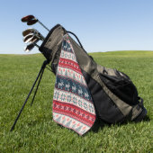 Imitate Strick Muster Nordic Theme Golfhandtuch (Gras)
