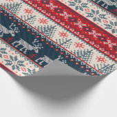 Imitate Strick Patterns Weihnachtsfeiertag Geschenkpapier (Ecke)