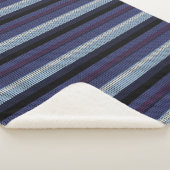 Imitate Stripmuster Lila blau gestrichen Sherpadecke (3/4)