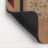 Imitate Suede Blume Design Mousepad (Ecke)