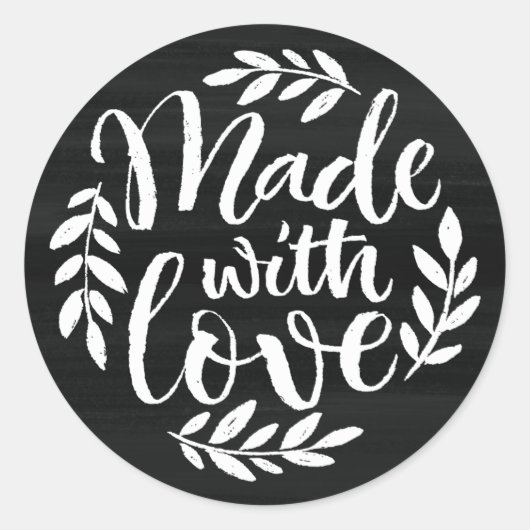 Imitate Tafelschrift aus Liebe Runder Aufkleber (Vorderseite)