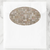Imitate Tan Floor Tile Image Ovaler Aufkleber (Tasche)